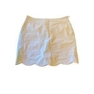 Vineyard Vine Khaki Womans Golf Tennis Short Size 4 Scalloped Hem